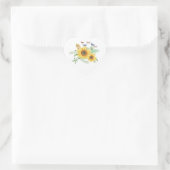 Sonnenblumenfeder Herz-Aufkleber (Tasche)