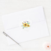 Sonnenblumenfeder Herz-Aufkleber (Umschlag)