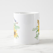 Sonnenblumenfeder Jumbo-Tasse (Vorderseite)