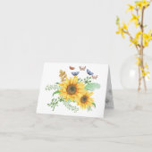 Sonnenblumenfeder-Karte Karte (Gelbe Blume)