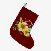 Sonnenblumenfeder Kleiner Weihnachtsstrumpf (Vorderansicht (hängend))