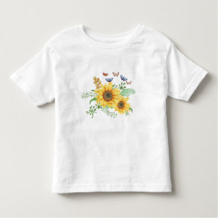 Sonnenblumenfeder Kleinkind T - Shirt