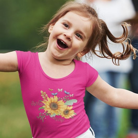 Sonnenblumenfeder Kleinkind T-shirt