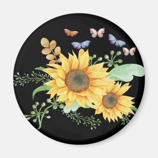 Sonnenblumenfeder Magnet (Vorne)