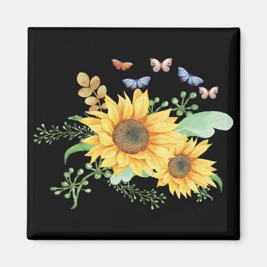 Sonnenblumenfeder Magnet (Vorne)