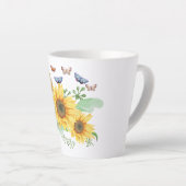 Sonnenblumenfeder Milchtasse (Rechte Ecke)