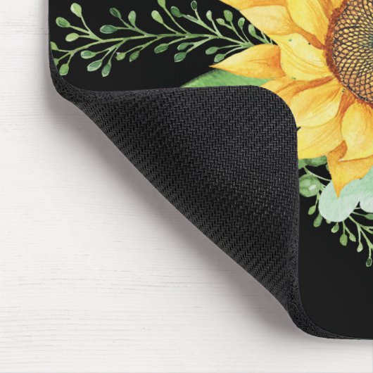 Sonnenblumenfeder Mousepad (Ecke)
