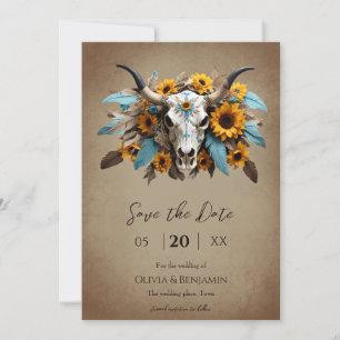 Sonnenblumenfeder Mutterkuh Hochzeitskuh Save The Date