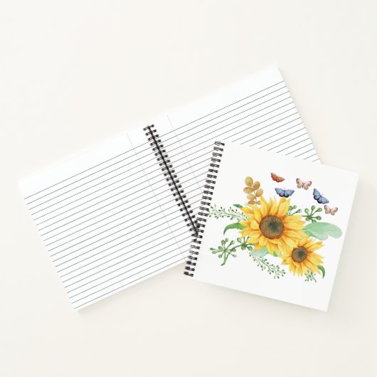 Sonnenblumenfeder Notizblock (Innenseite)