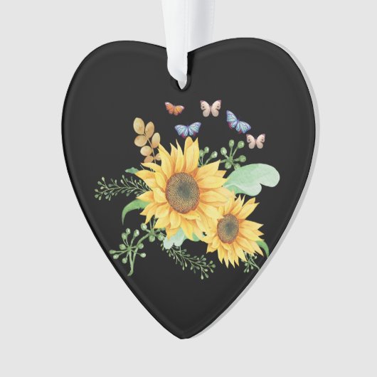 Sonnenblumenfeder Ornament (Vorderseite)