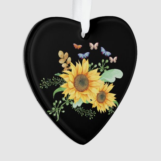 Sonnenblumenfeder Ornament (Vorderseite)