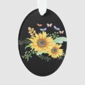 Sonnenblumenfeder Ornament (Vorderseite)