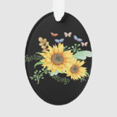 Sonnenblumenfeder Ornament (Rückseite)