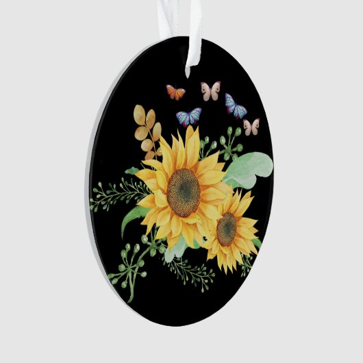 Sonnenblumenfeder Ornament (Vorderseite)