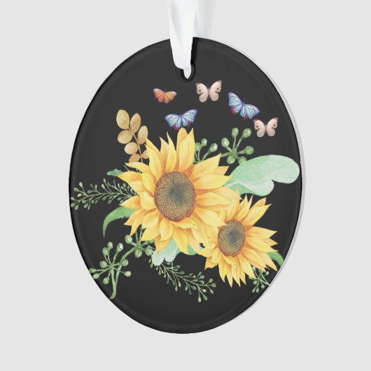 Sonnenblumenfeder Ornament (Vorderseite)