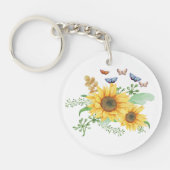 Sonnenblumenfeder Schlüsselanhänger (Vorderseite)