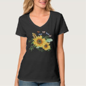 Sonnenblumenfeder T-Shirt (Vorderseite)
