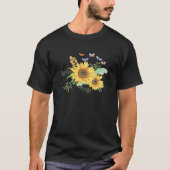 Sonnenblumenfeder T-Shirt (Vorderseite)