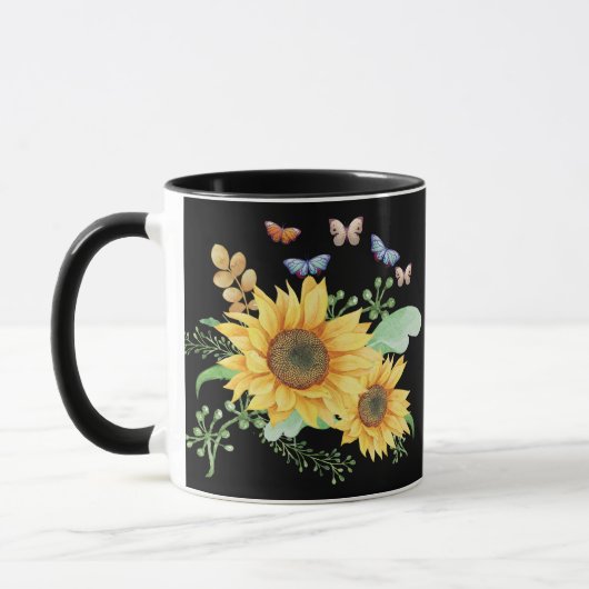 Sonnenblumenfeder Tasse (Links)