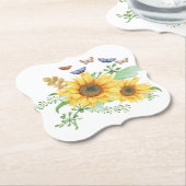 Sonnenblumenfeder Untersetzer (angewinkelt)