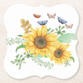 Sonnenblumenfeder Untersetzer (Vorderseite)