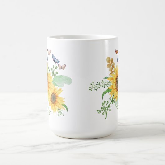 Sonnenblumenfeder Verwandlungstasse (Zentrum)