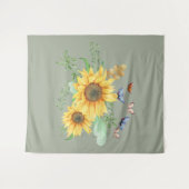 Sonnenblumenfeder Wandteppich (Vorderseite (Horizontal))