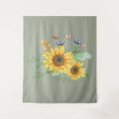Sonnenblumenfeder Wandteppich (Vorderseite)