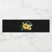 Sonnenblumenfeder Wasserflaschenetikett (Einzelnes Label)