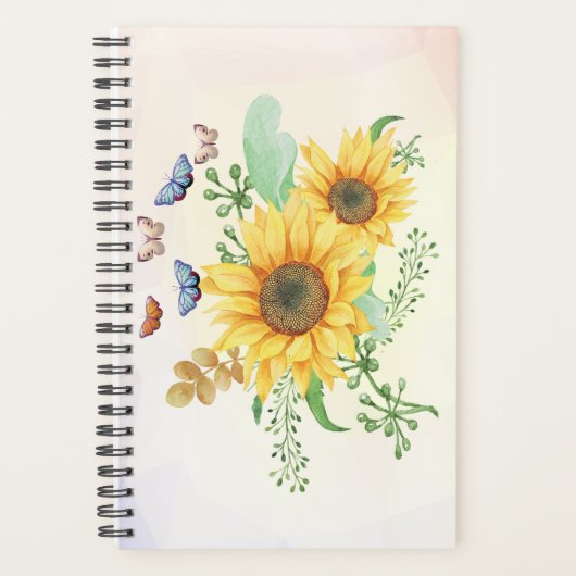 Sonnenblumenfederplaner Planer (Vorderseite)