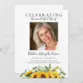 Sonnenblumenfeier Einladung (Vorne/Hinten)