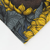 Sonnenblumenfeld 2 fleecedecke (Ecke)