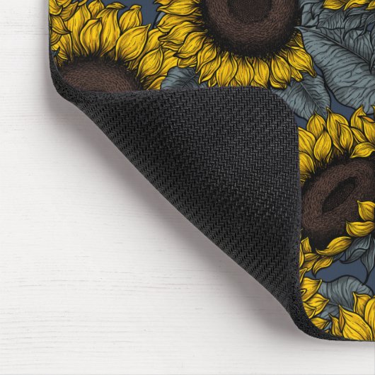 Sonnenblumenfeld 2 mousepad (Ecke)