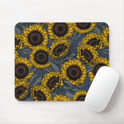 Sonnenblumenfeld 2 mousepad (Mit Mouse)