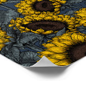 Sonnenblumenfeld 2 poster (Ecke)