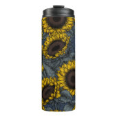 Sonnenblumenfeld 2 thermosbecher (Vorderseite)