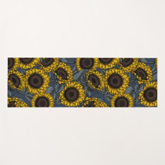 Sonnenblumenfeld 2 yogamatte (Vorderseite (Horizontal))