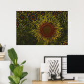 Sonnenblumenfeld 36 x 24 Poster (Heimbüro)