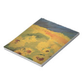 Sonnenblumenfeld, Art Zeichnend Notepad Notizblock (Rotiert)
