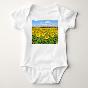 Sonnenblumenfeld Baby Strampler