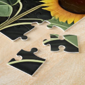 Sonnenblumenfeld bei Sonnenuntergang Puzzle (Seite)