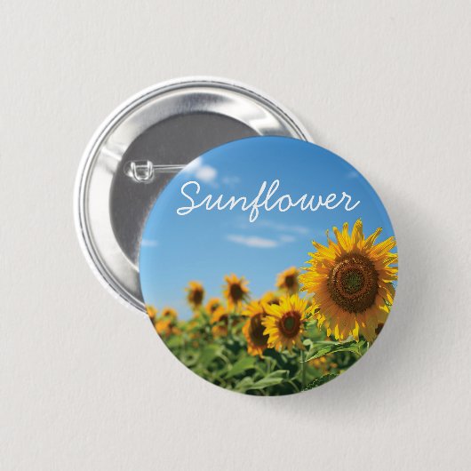 Sonnenblumenfeld Button (Vorne & Hinten)
