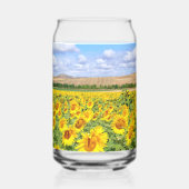 Sonnenblumenfeld Dosenglas (Rückseite)