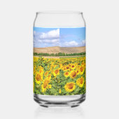 Sonnenblumenfeld Dosenglas (Rechts)