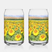 Sonnenblumenfeld Dosenglas (Links)