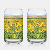 Sonnenblumenfeld Dosenglas (Rechts)