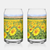 Sonnenblumenfeld Dosenglas (Rückseite)