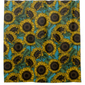 Sonnenblumenfeld Duschvorhang (Vorderseite)