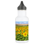 Sonnenblumenfeld Edelstahlflasche (Links)
