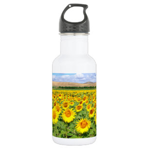 Sonnenblumenfeld Edelstahlflasche